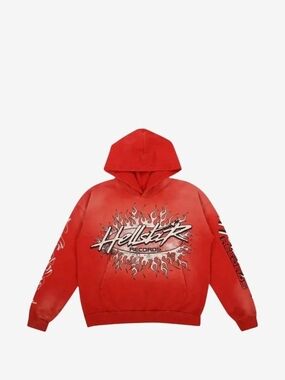 Hellstar Records Red Graphic Hoodie Men 2XL NWOT